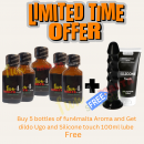 Mega Deal: 5 x fun4malta Aroma + free Dildo + free Lube